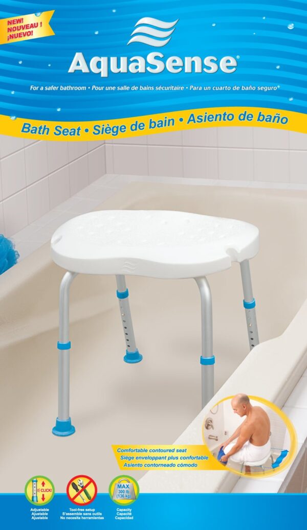 AquaSense Adjustable Bath Seat without Back - Image 10