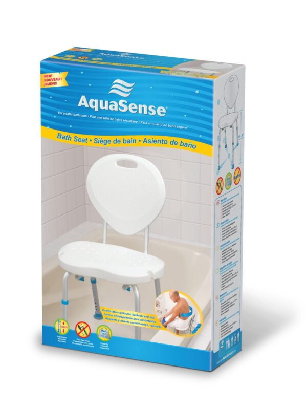 AquaSense Adjustable Bath Seat with Back - Image 5