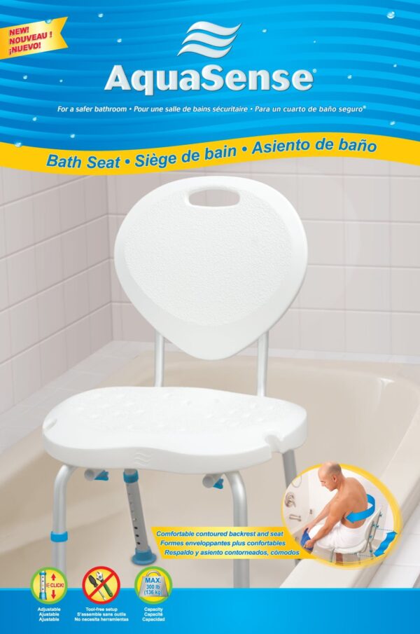 AquaSense Adjustable Bath Seat with Back - Image 8