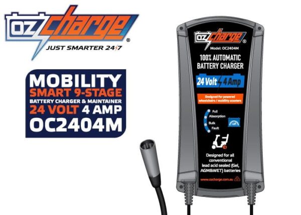 Zylux Oz Charge 4 amp 9 stage scooter battery charger